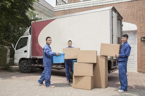 Moving van outside a Surrey property for home removals
