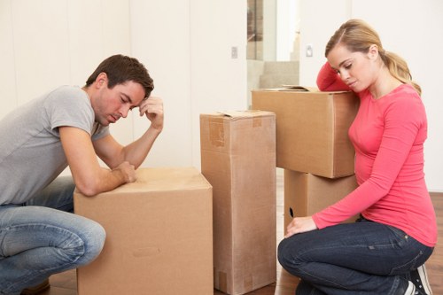 Loading furniture into a removals van for a Surrey move