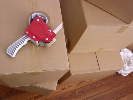 Careful loading of furniture and boxes for a Surrey home removal