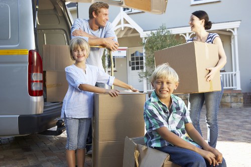 Surrey moving team organizing a commercial office relocation